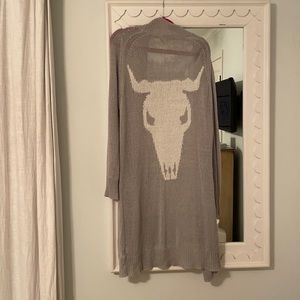 COPY - Show me Your Mumu Cow skull cardigan